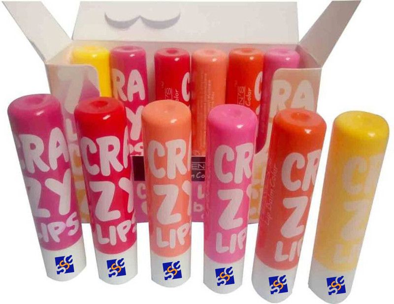 SSG Multi Color Lip Balm Pack of 12 Multi  (Pack of: 12, 120 g)