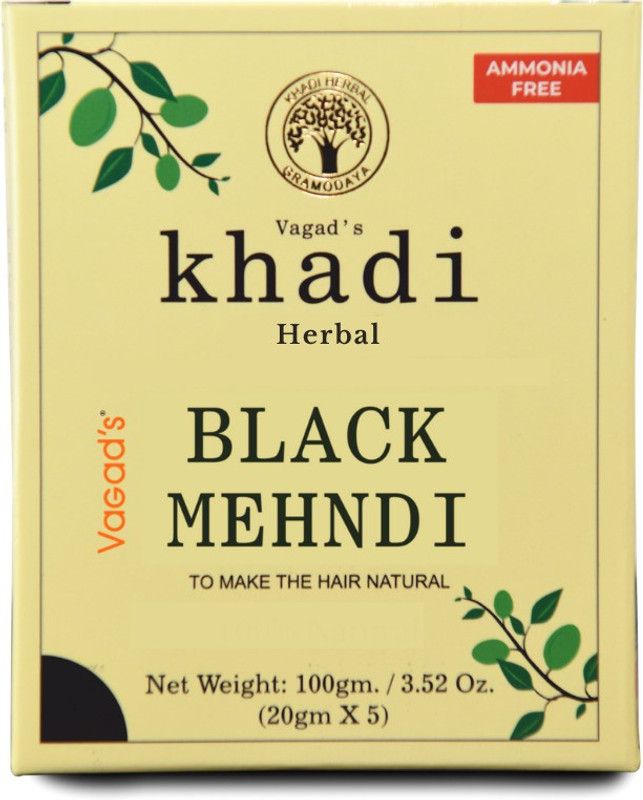 vagad's khadi Khadi-Hair-Color-Black Natural Mehendi  (Pack of 1)