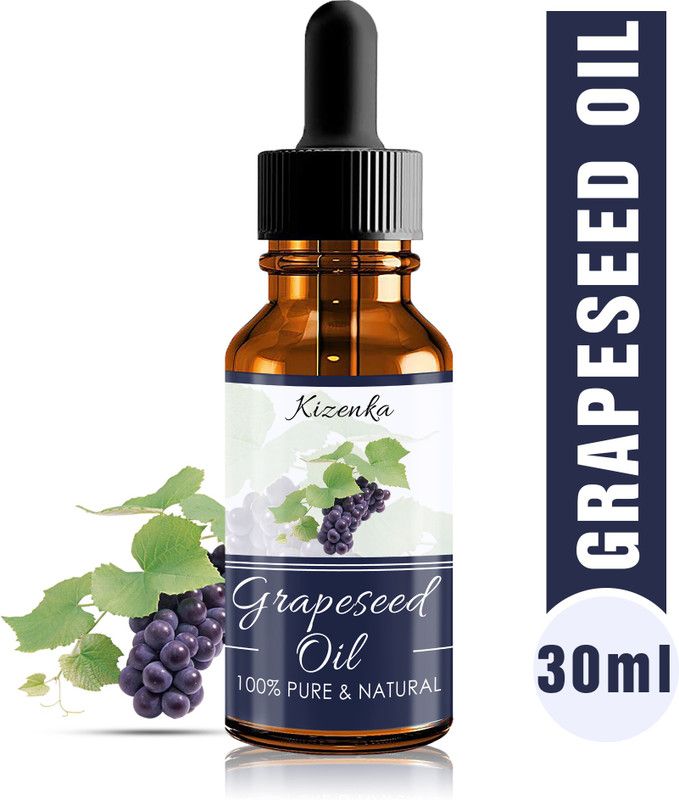 Kizenka Best GrapeSeed Cold Pressed Carrier Oil - 100% Pure Natural & Undiluted For Skin care & Hair (30 ml) (Pack of 1)  (30 ml)