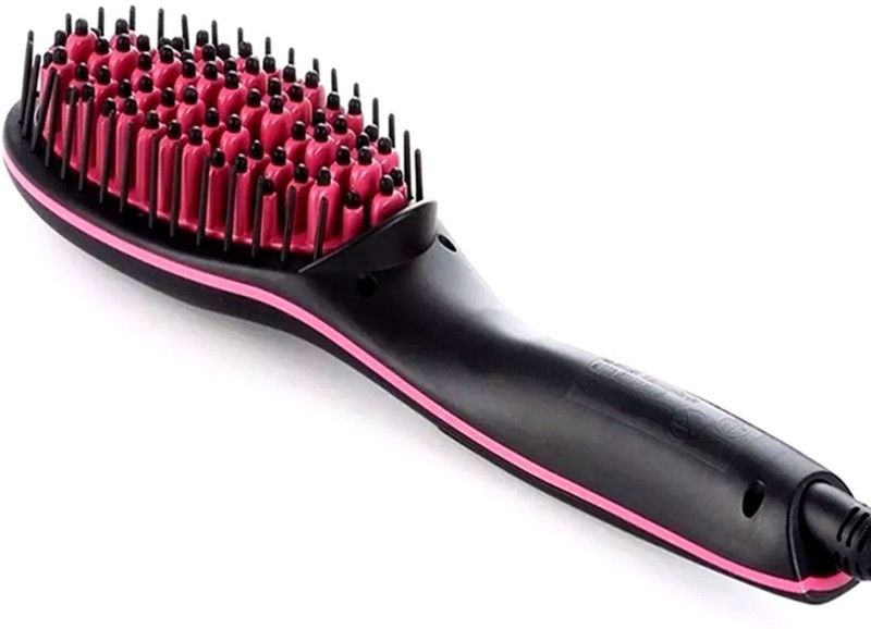 CLOMANA Automatic LCD Display Temperature Control Paddle Brush Simply Straight Hair Straightener (Black)
