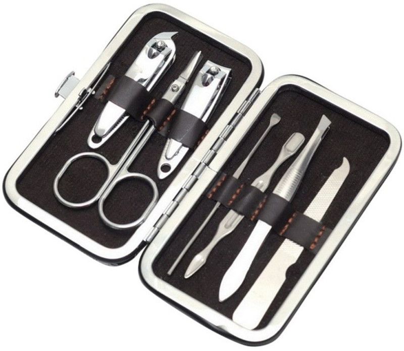 XIUWEN 7 pieces in 1 package Nail Clipper Kit Nail Care Set Pedicure Scissor Tweezer Knife Ear pick Utility Manicure Set Tools  (7 g, Set of 7)