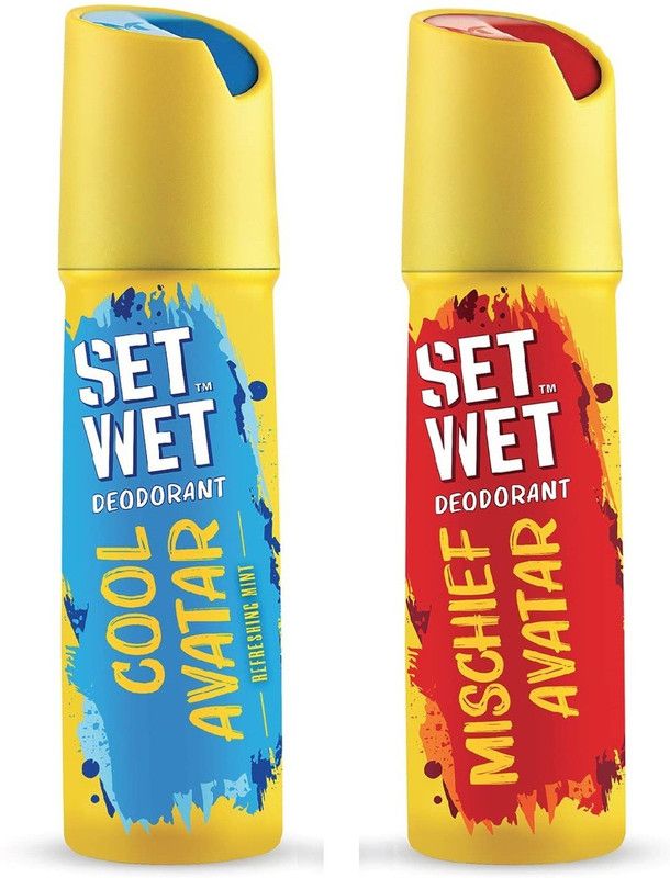 SET WET Cool + Mischief Avatar Deodorant For Men (150ml X 2) Deodorant Spray - For Men  (300 ml, Pack of 2)