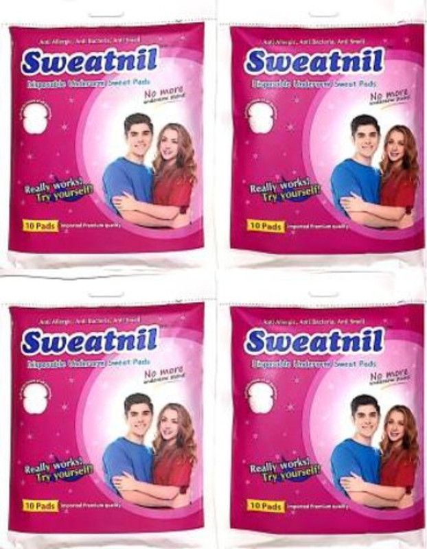 Sweatnil 4 Packs of Self Stick Disposable Underarm Sweat pads Sweat Pads