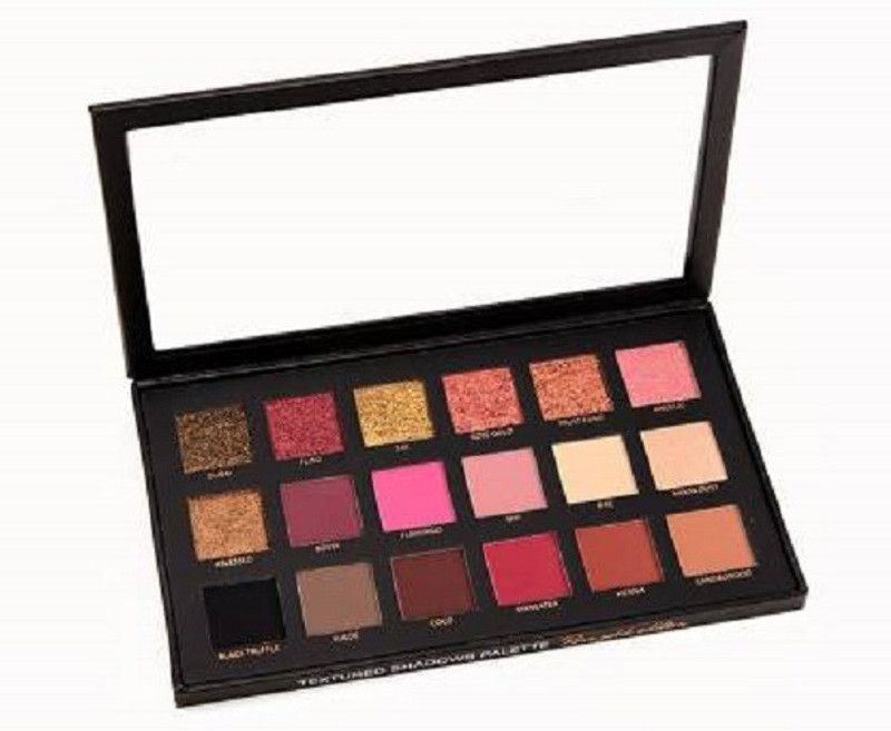 Blush Bronze Eyeshadow 18 Colors Textured Eyeshadow Palette Rose Gold Edition (18 Shades) 18 g  (ROSE GLOD)