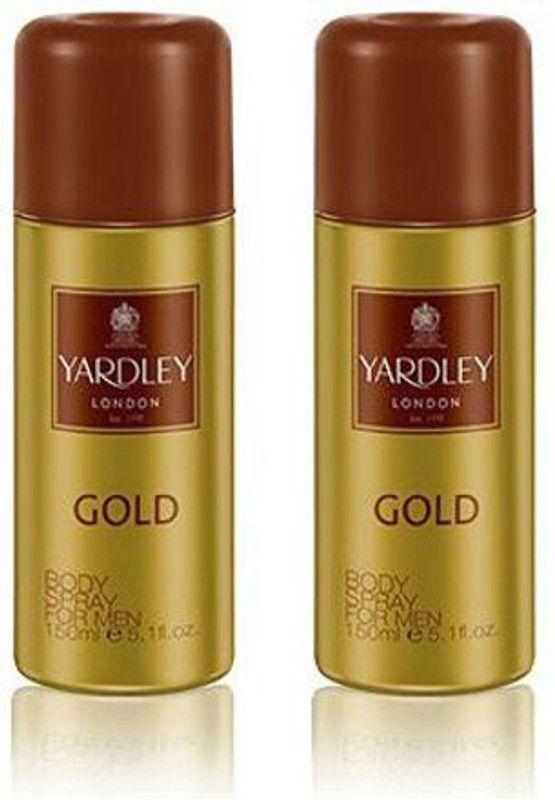 Yardley London Gold Deodorant Spray - For Men  (300 ml, Pack of 2)