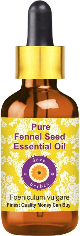 deve herbes Pure Fennel Seed Essential Oil (Foeniculum vulgare) with Glass Dropper 100% Natural Therapeutic Grade Steam Distilled  (15 ml)
