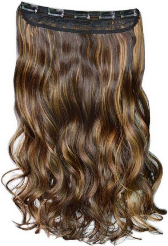 VIVIAN Golden higlighting wavy silky Hair Extension