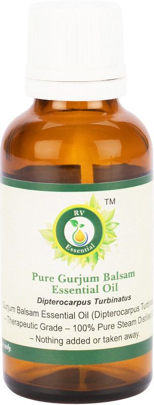R V Essential Pure Gurjum Balsam Essential Oil 10ml- Dipterocarpus Turbinatus (100% Pure and Natural Steam Distilled)  (10 ml)