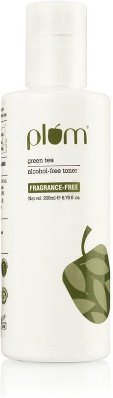 Plum Green Tea Non-Alcoholic Toner, 100% Fragrance Free, Shrinks Pores & Combats Acne Men & Women  (200 ml)