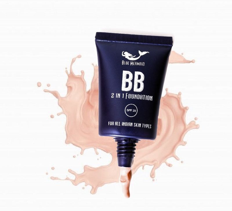BLUEMERMAID WOMEN BB 2 IN 1 CREAM FOUNDATION FOR FACE MAKEUP Foundation  (NATURAL, 30 ml)