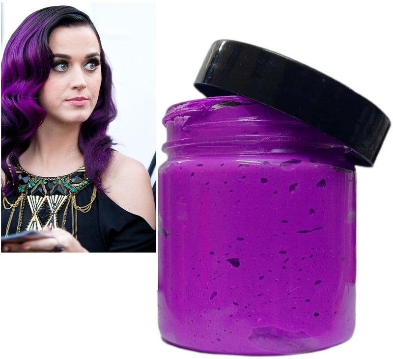 Latixmat TEMPORARY HAIR DYEING PURPLE BLUE CREAMY WAX FOR MEN & WOMEN COMBO Hair Wax  (100 g)