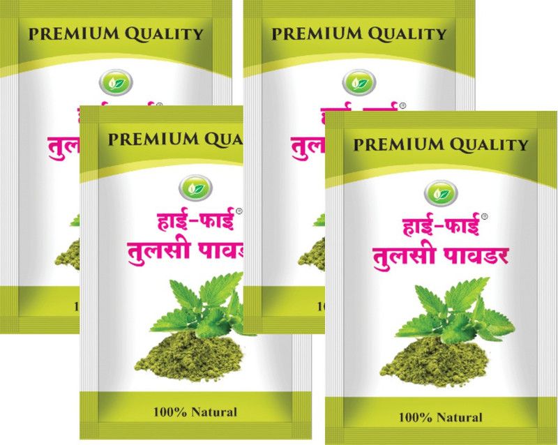 HI-FI Natural Tulsi Powder For Hair Care 80gm - (Pack of 4)  (320 g)