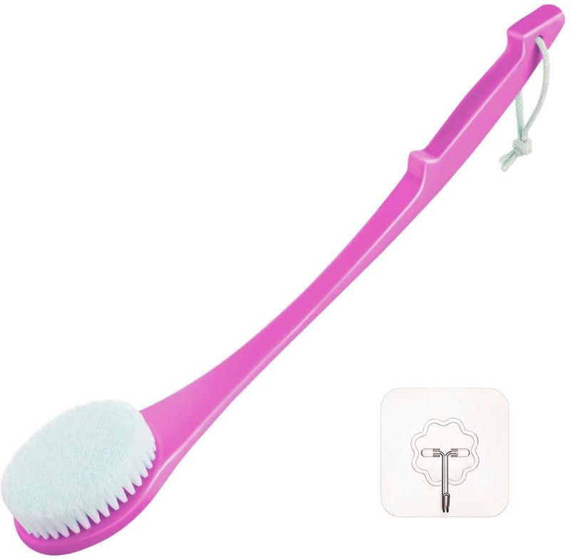Miss Claire Bath Brush with Long Handle For Men And Women,pink (Pack 1)