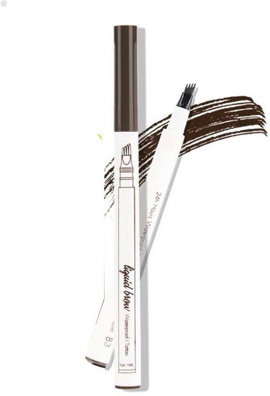 Beautiful Line 24 Hours Waterproof Tattoo Sense of Super Durable Liquid Brow Eyebrow Eyeliner 1 ml  (Brown)