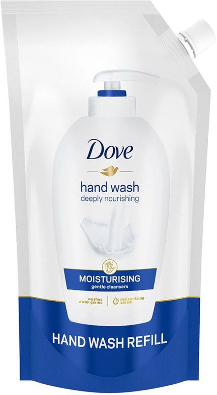 DOVE Nourishing Liquid Hand Wash - For Soft Moisturised Skin, Washes Away Germs Hand Wash Refill Pouch  (900 ml)
