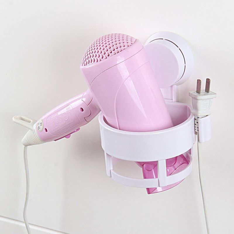 SHM Bathroom Hair Dryer Holder Rack with Vacuum Suction Cup 1 piece Wall Mounted Dryer Holder