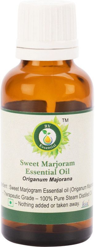 R V Essential Pure Sweet Marjoram Essential Oil 30ml- Origanum Majorana (100% Pure and Natural Steam Distilled)  (30 ml)
