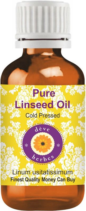 deve herbes Pure Linseed Oil (Linum usitatissimum)- 100% Natural Therapeutic Grade Cold Pressed  (100 ml)