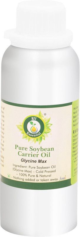 R V Essential Pure Soybean Carrier Oil 630ml- Glycine Max (100% Pure and Natural Cold Pressed)  (630 ml)