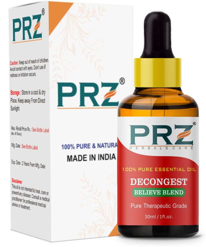 PRZ DECONGEST BELIEVE BLEND ESSENTIAL Oil (30ml) Pure Therapeutic Grade For Mind & Body Sense of Relaxation  (30 ml)