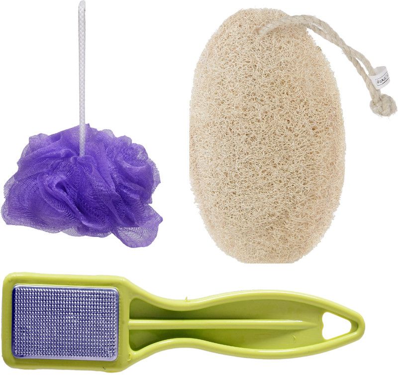 Lonekart Loofah  (Pack of 3, Purple)
