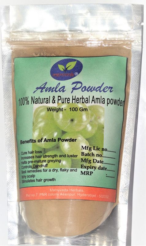 matruveda 100% Natural Amla Powder 100gm  (100 g)
