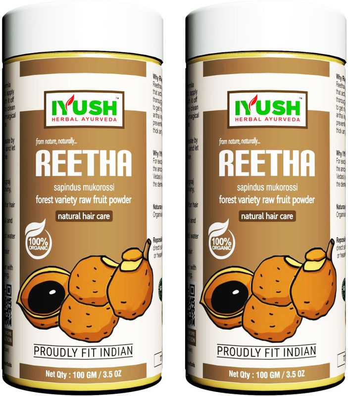 IYUSH Herbal Ayurveda Reetha Powder - (pack of 2) 100gm each  (200 g)