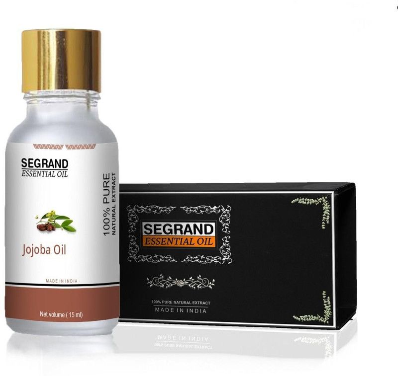 SeGrand Pure Jojoba Essential Oil - Natural Organic Grade good with Vitamin C suitable for Skin glow, deep cleansing face moisturizer, Hair & Beard growth etc.  (15 ml)