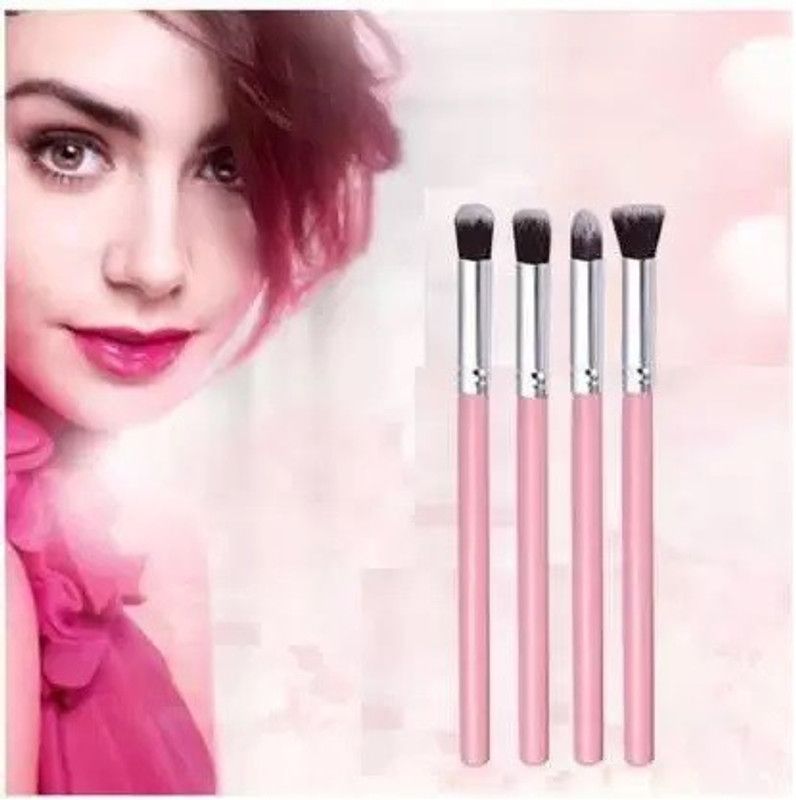 rhv Eyeshadow Blending Brush Set Beauty (Pack of 4)  (pink)