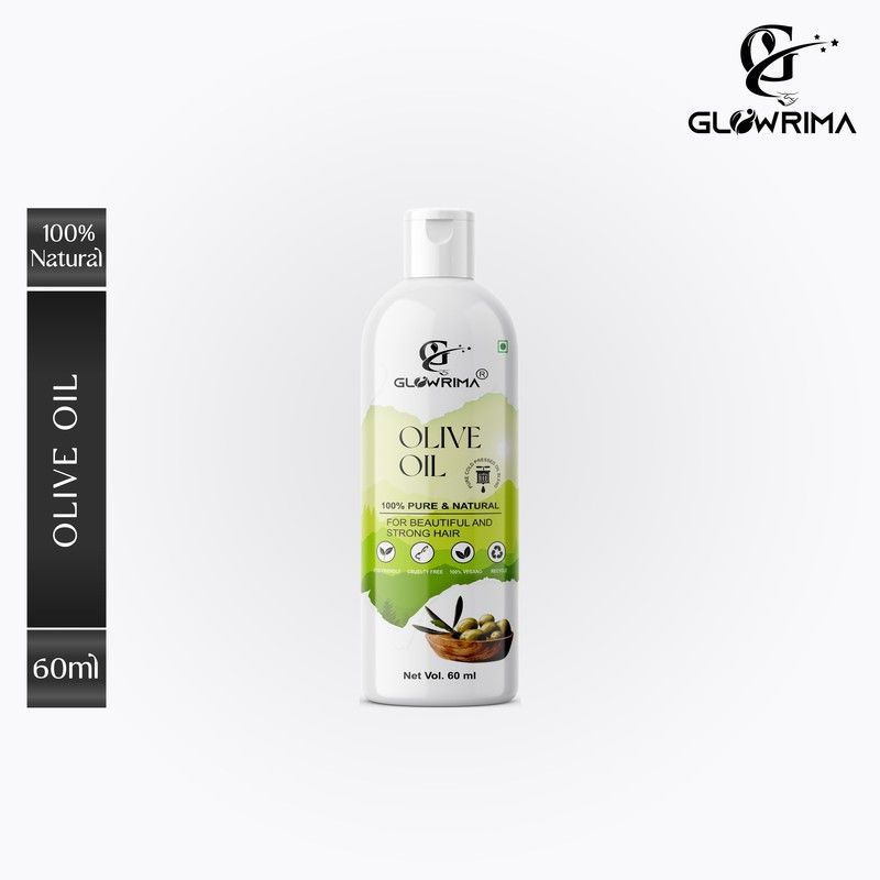 Glowrima 100% Pure & Natural Cold Pressed Olive Oil 60ML (Pack Of 1) Hair Oil  (60 ml)