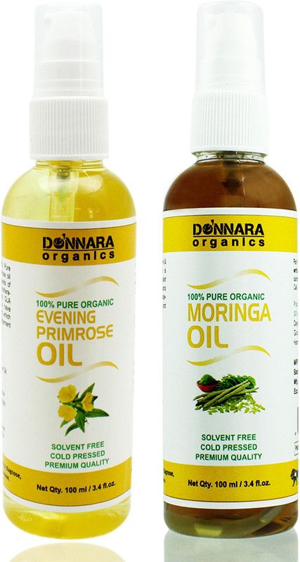 Donnara Organics Evening Primrose oil & Moringa oil Combo of 2 Bottles of 100 ml(200 ml) Hair Oil  (200 ml)