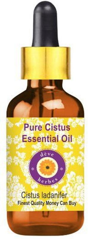 deve herbes Pure Cistus Essential Oil (Cistus ladanifer) with Glass Dropper Steam Distilled  (5 ml)