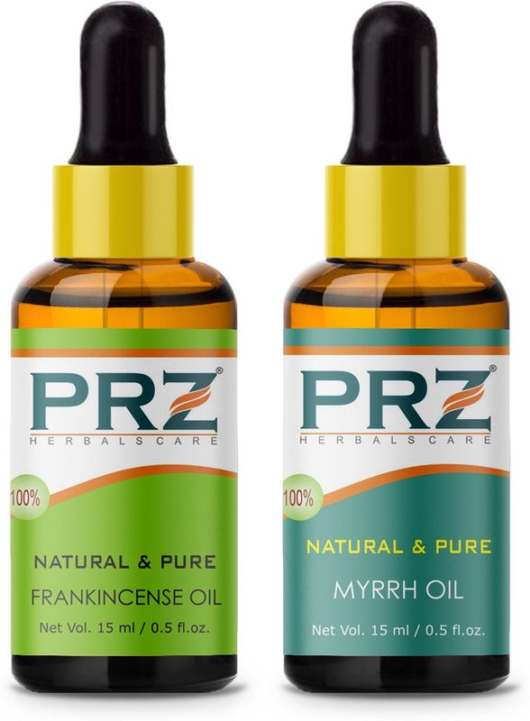 PRZ Combo of Frankincense Oil and Myrrh Essential Oil (Each 15ML )  (15 ml)