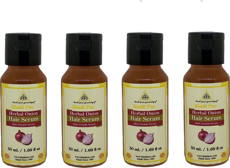 Khadi Pure Herbal Onion Hair Serum - Pack Of 4  (200 ml)