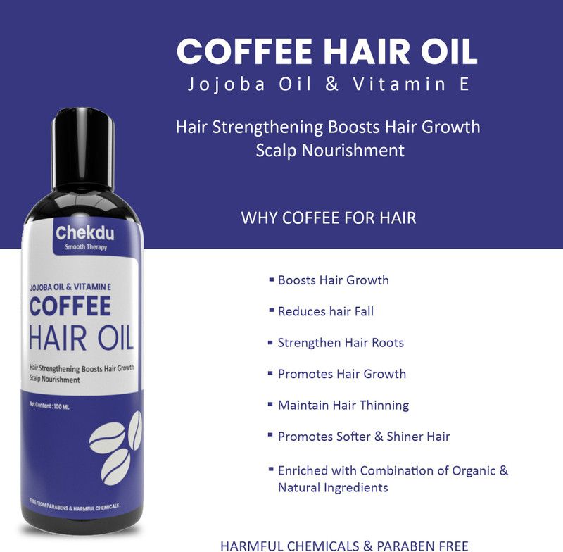 Chekdu Smooth Therapy Coffee & Argan Hair Growth Oil Hair Oil  (100 ml)