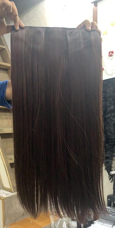 Alizz straight brown hair 1 Piece 5 clip 60 cm Hair Extension