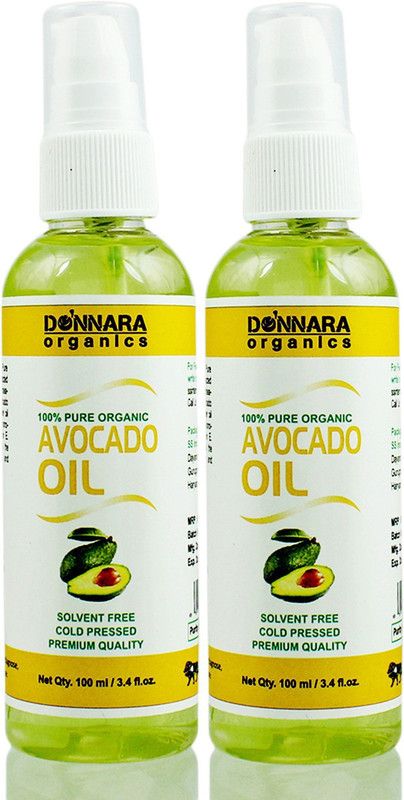 Donnara Organics Premium Avocado oil- 100% Pure & Natural Combo pack of 2 bottles of 100 ml(200 ml) Hair Oil  (200 ml)