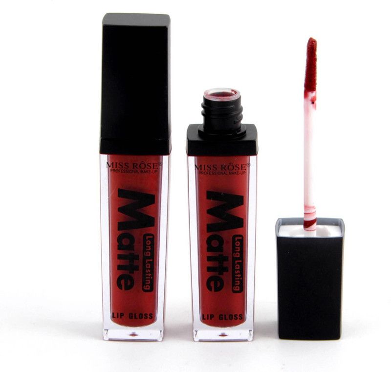 MISS ROSE Long Lasting Matte Lip Gloss (18)  (5 ml, Dark Brown (18))