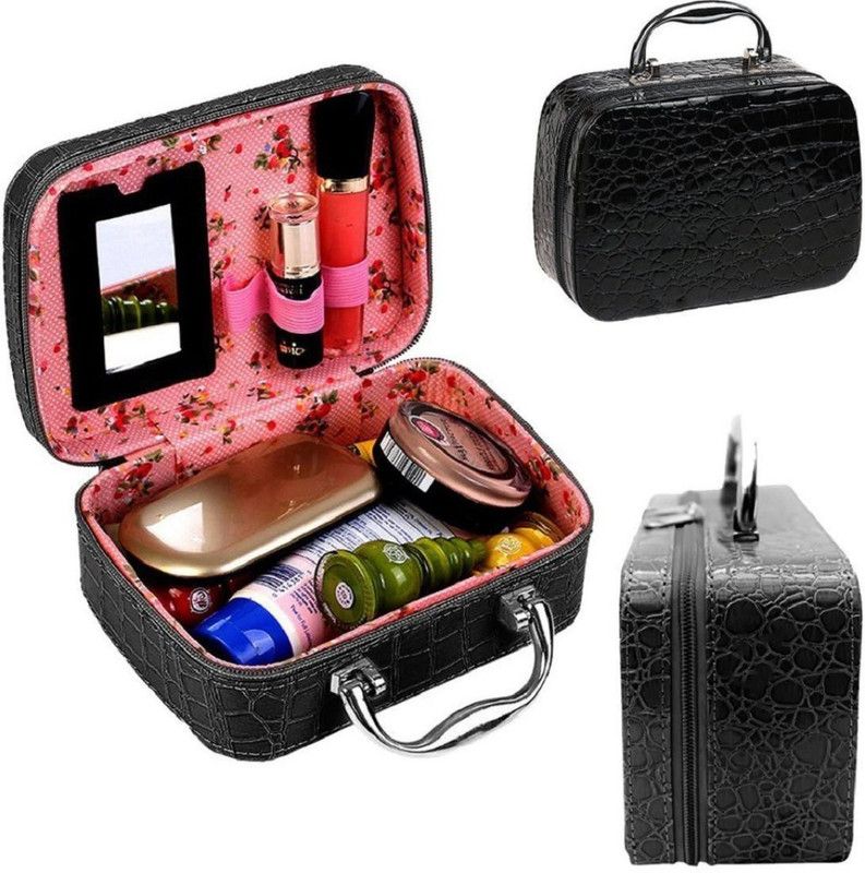 Alpyog Multipurpose Bag Makeup Vanity Box  (Black)