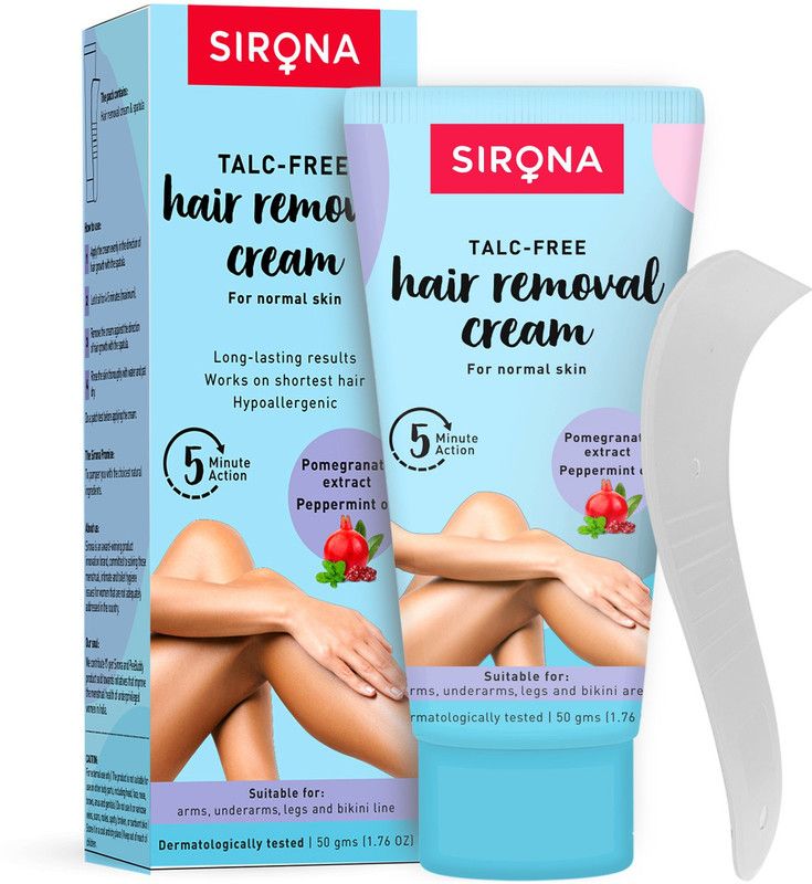 SIRONA Talc-Free Hair Removal Cream for Women, Normal Skin | Dermatologically Tested Cream  (50 g)