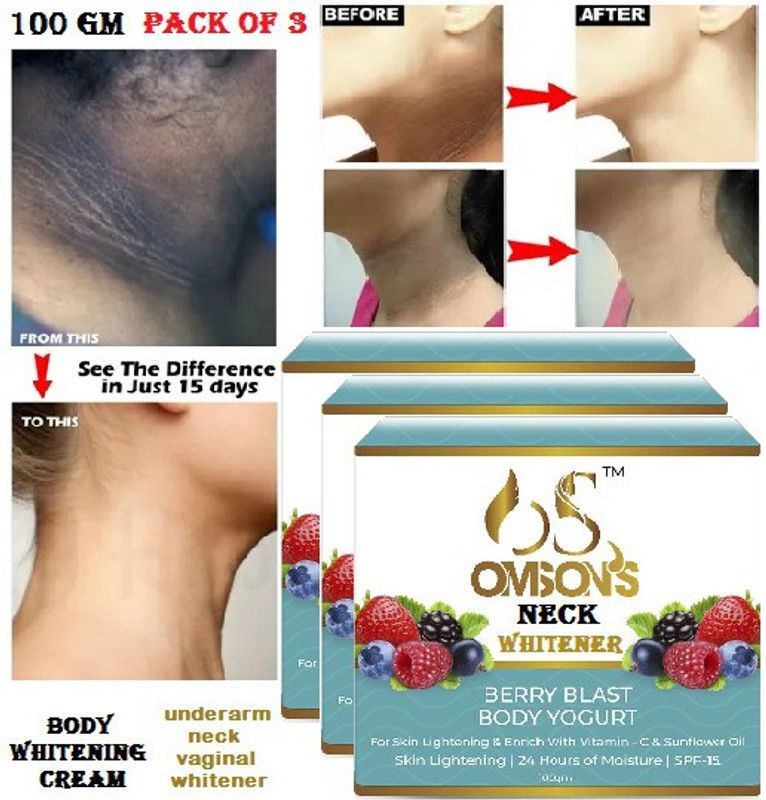 OMSONS Skin Brightening Cream Yogurt for Neck|UnderArms Whitening|Tan Remover(300GM)  (300 g)