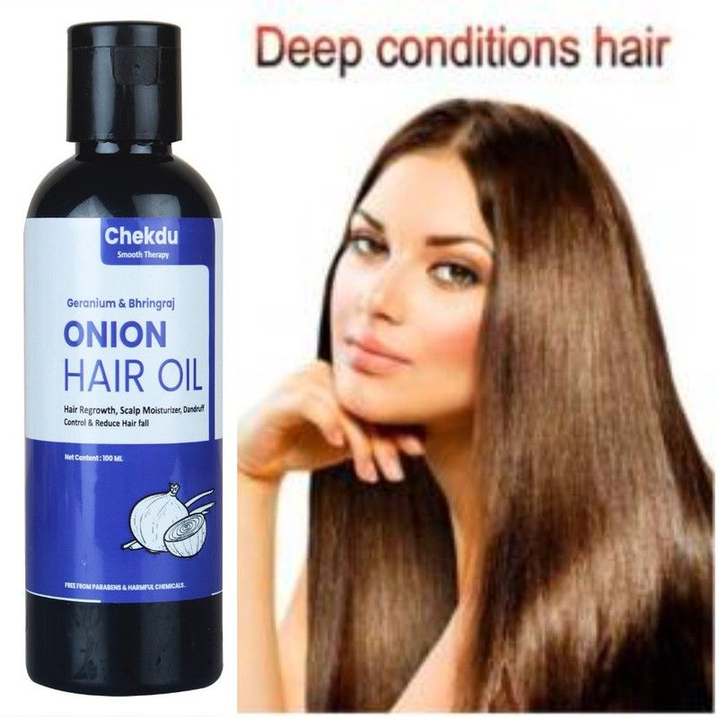 Chekdu Hair Growth Oil With Onion, Bhringraj, Tea Tree, Brahmi & Jojoba Oil Hair Oil  (100 ml)