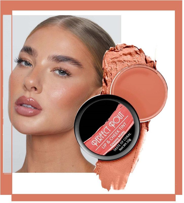 imelda Matte Perfect Pout Finish Natural Face Blush Cream  (Brown)