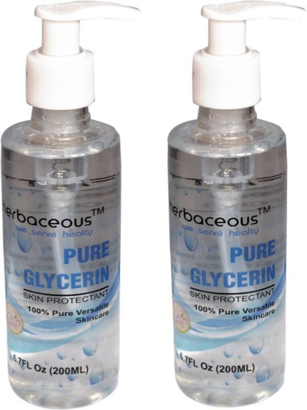 HERBACEOUS Pure Glycerin (Pack of 2) (200 ml each)  (400 ml)