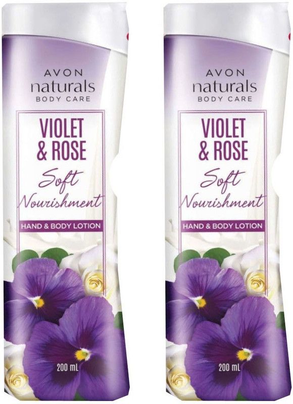 AVON Naturals Violet & Rose Hand & Body Lotion  (400 ml)