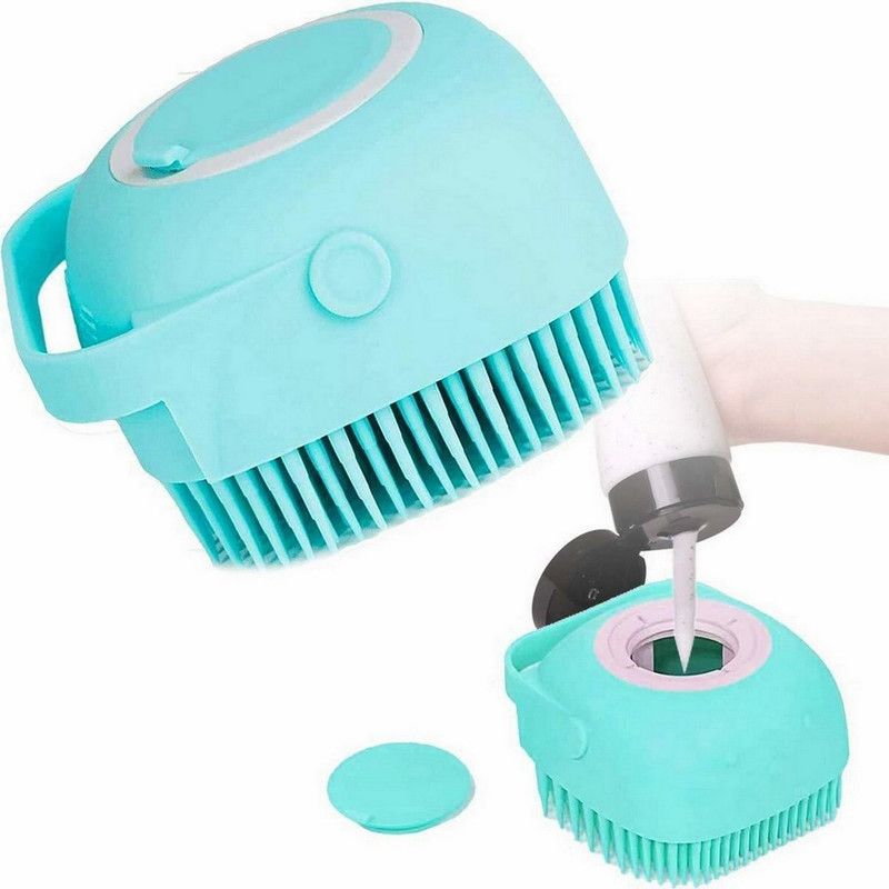 HM EVOTEK Silicone Bristles Palm Body Massage Brush Exfoliating Shower_463  (Multicolor)