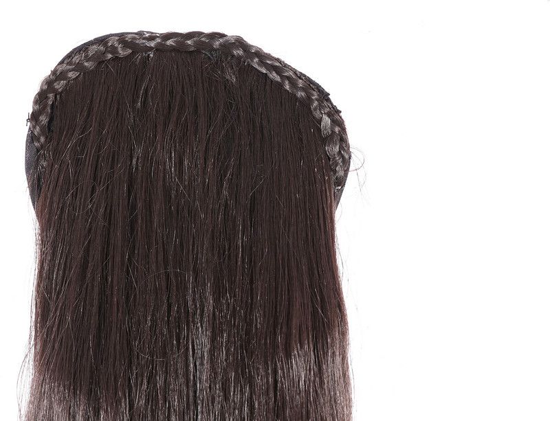 NAVMAV Women Synthetic Long straight Wig Braid Extension for Girl Hair Extension