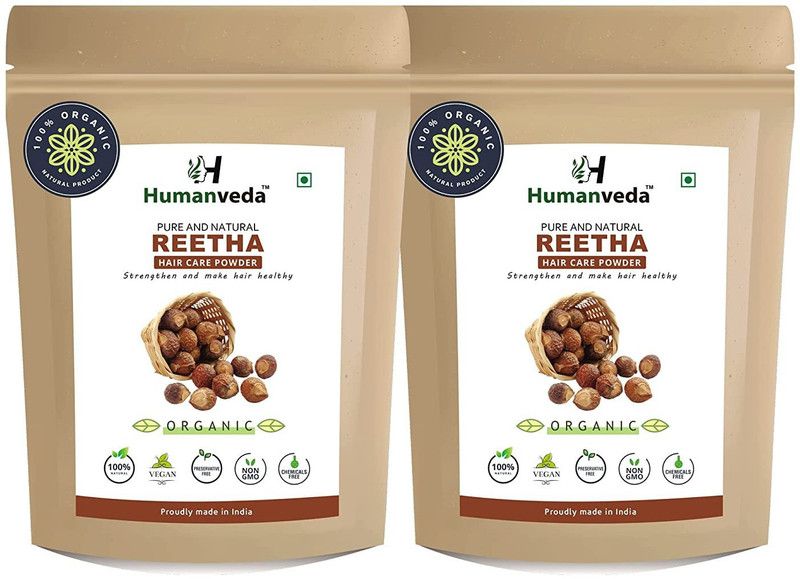 Humanveda 100 % Natural Reetha Powder For Hair Growth pack of 2 (100g x 2) = 200g  (200 g)