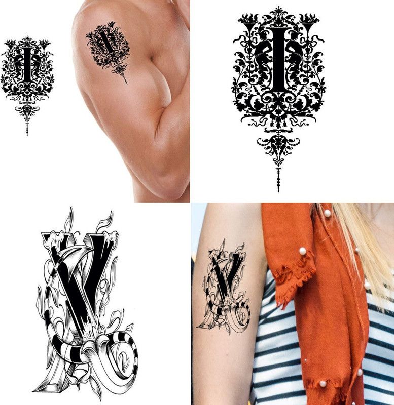 Ordershock Temporary Body Tattoo  (IX Name Letter Tattoo)