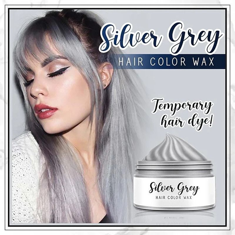 Latixmat INSTANT HAIR COLORING & HAIR HOLDING CREAMY SILVER WAX FOR MEN OR WOMEN Hair Wax  (100 g)